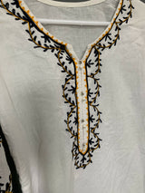 Embroidered Kurta | Women Locally Made Kurta | Small | White | Preloved