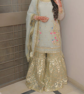 Fancy Gharara Set | Women Locally Made Formals | Small | Worn Once