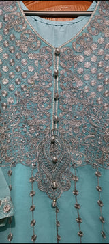 Blue 3Pc Dress | Women Locally Made Formals | Medium | Worn Once
