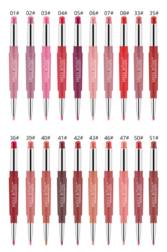 Buy Miss Rose High Pigment 2 In 1 Lip Liner + Lipstick in Pakistan