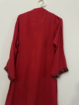 Sindhi Embroidered Shirt | Women Locally Made Kurta | Red | Small | Preloved