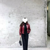 Unisex Faux Leather Jacket | Men Jackets & Coats | Small | Brand New Cherry Red Faux Leather Jecket