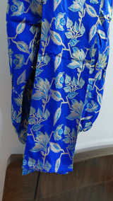Mayar by Abdullah Faheem | Women Branded Formals | Blue & Golden | Small | Worn Once