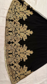 Black Silk Net Maxi | Women Frocks & Maxis | Small | Preloved