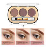 Buy Miss Rose 3 Color Long Lasting Waterproof Eyebrow Powder in Pakistan