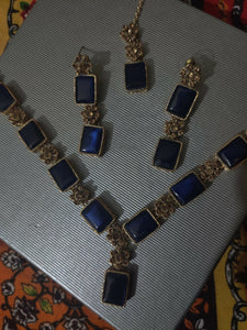 Blue & Gold Set | Women Jewelry | Worn Once