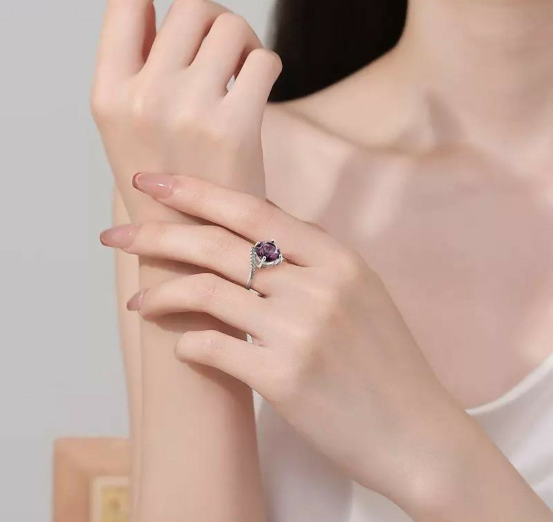 Round Stone Ring Adjustable-00754 | Women Jewelry | Rings | Brand New