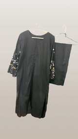 Beautiful Black Dress | Women Locally Made Kurta | Large | Preloved