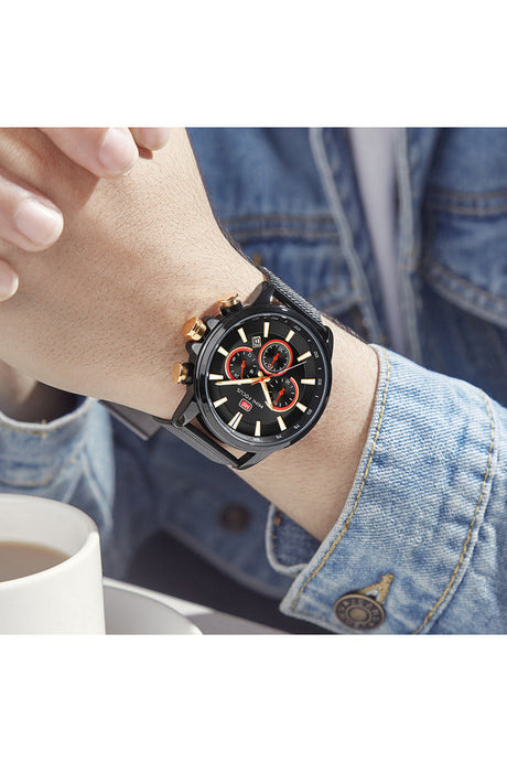 Buy Mini Focus Black Mesh Black 44.5 mm Dial Quaartz Gents Chronograph Watch- MF0142G-02 in Pakistan