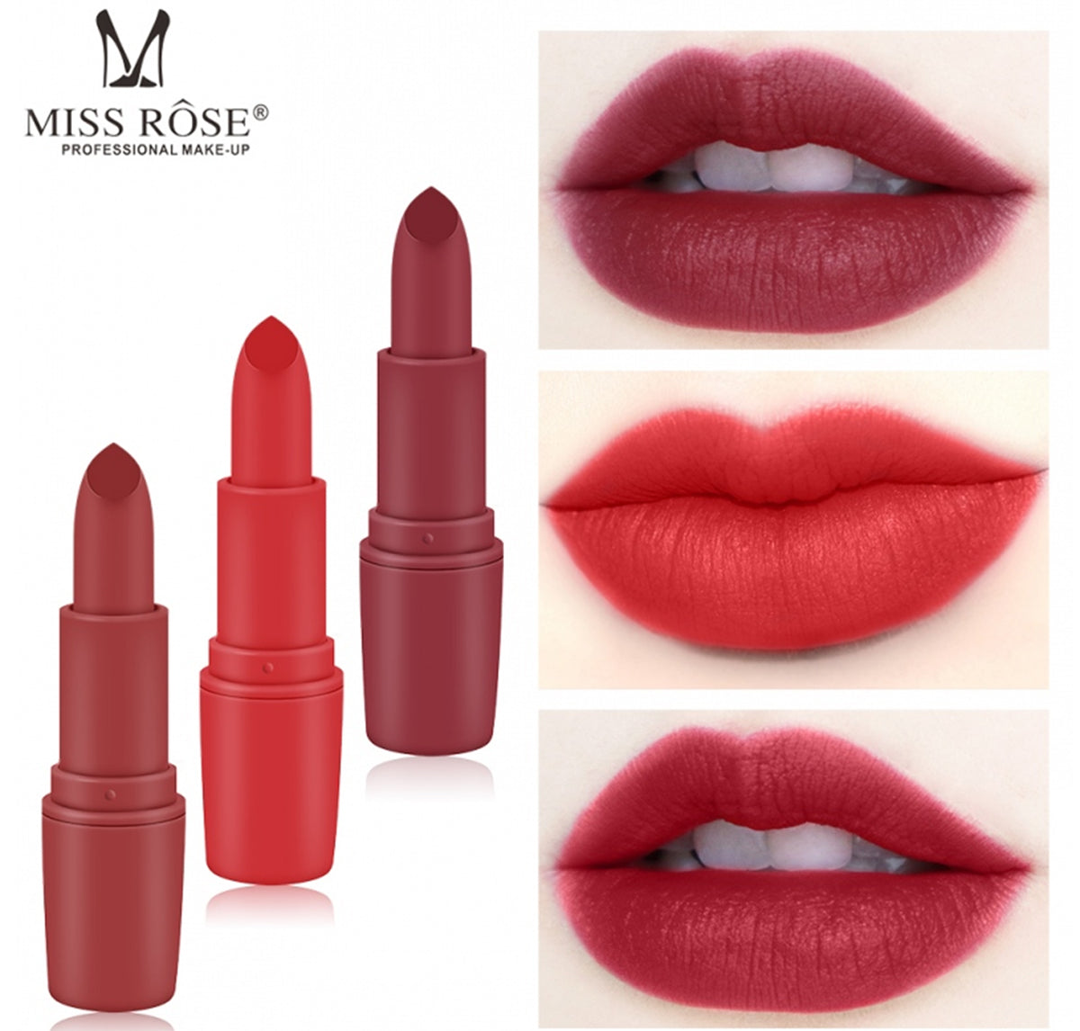 Buy Miss Rose Waterproof Durable Fine Texture Lipstick in Pakistan