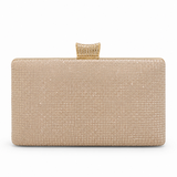 Champagne Gold Rhinestone Box Clutch | Women Bags | Clutches | Small | Brand New
