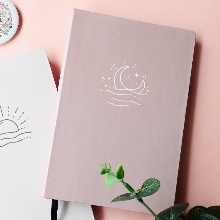 Boho Sun and Moon Minimalistic Journals Lined Pages | For Your Home | Books | New