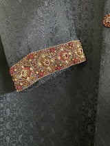 Groom Black Sherwani | Men Shalwar Kameez | Medium | Worn Once