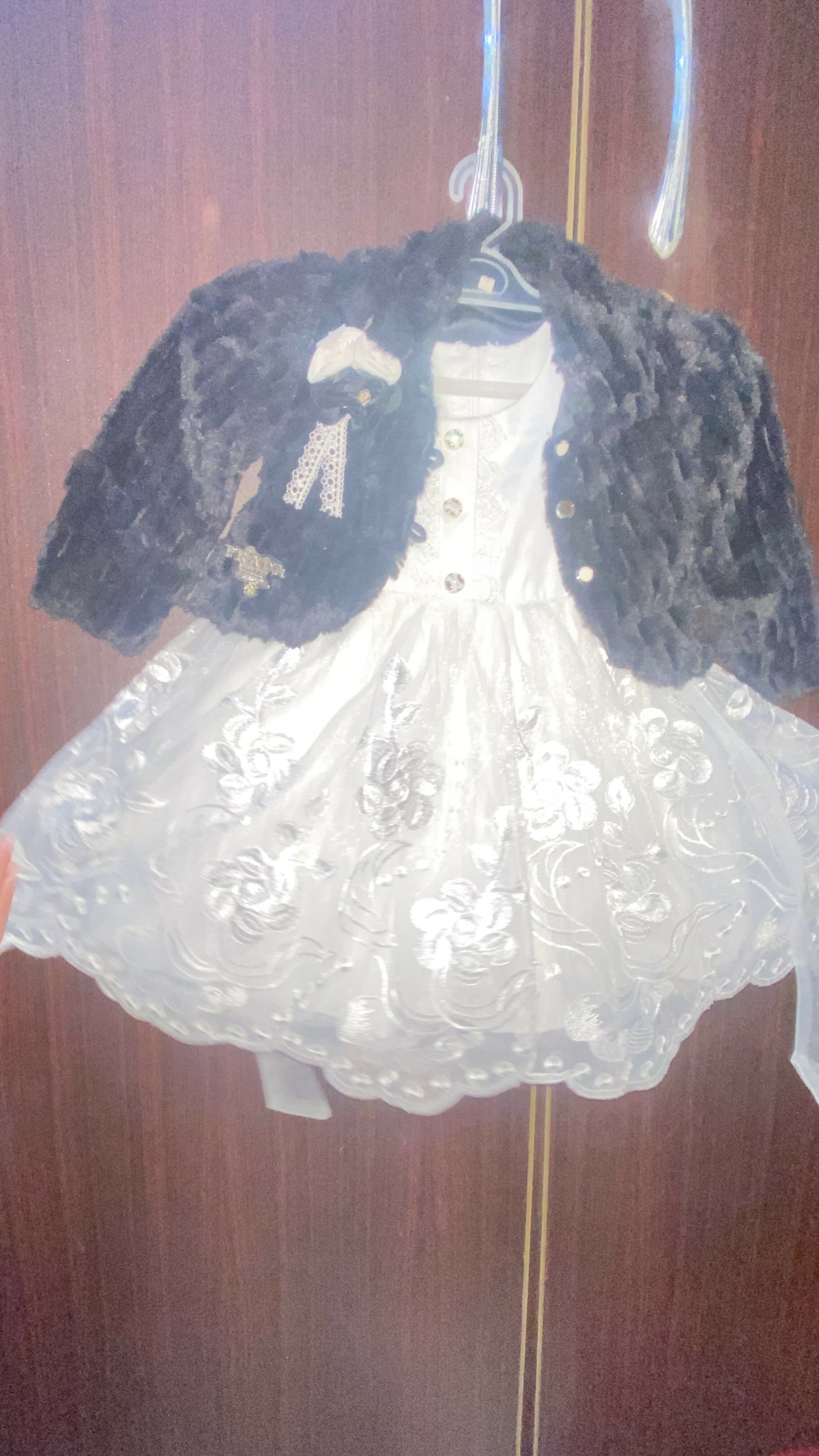 Black & White Fairy Frock With Jacket | Kids | Girls Skirts & Dresses | Size:1-2 Yrs | Preloved