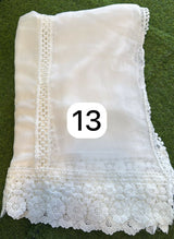 Dyeable Chiffon Lace Dupatta | Women Accessories | Duppata | Large | Brand New