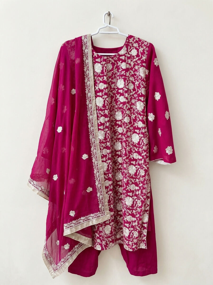 Chiffon 3PC | Women Locally Made Formals | Large | Worn Once