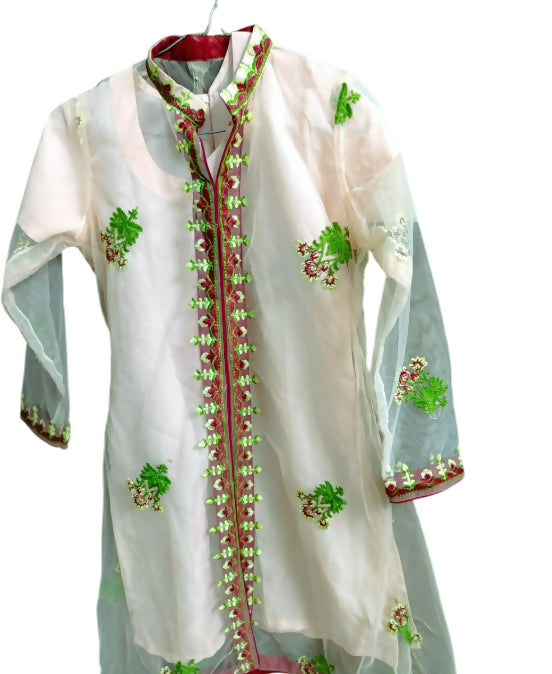 Peach Gown | Kids | Girls Shalwar Kameez | Size: 6 to 8 Yrs | Worn Once