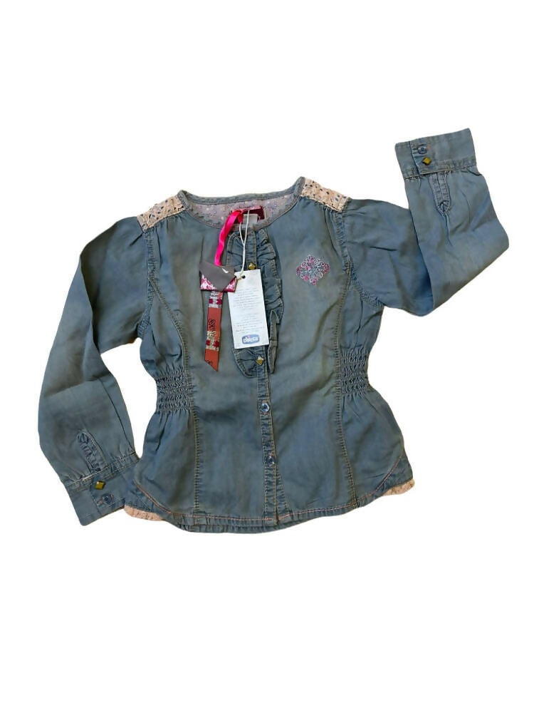 Chico | Blue Denim Shirt | Girls Tops & Shirts | Size 3 yr | Brand New with Tags