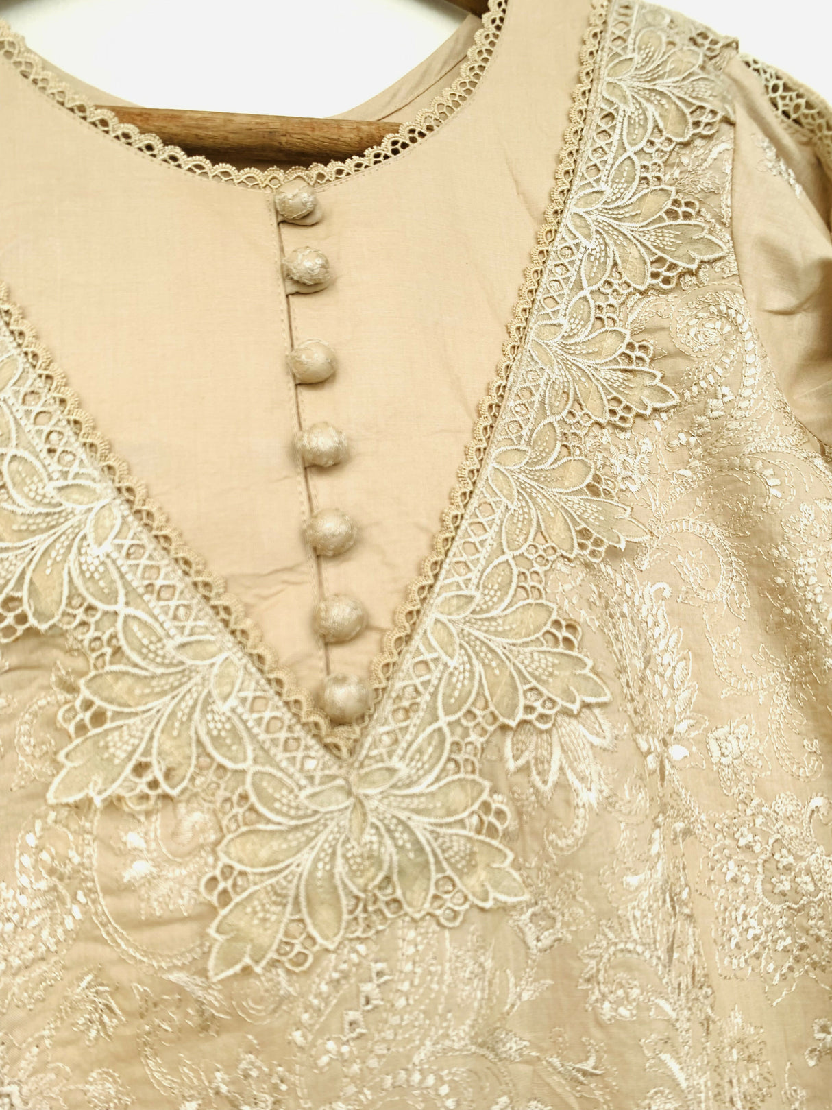 Beige 2PC Suit | Women Locally Made Kurta | Small | New