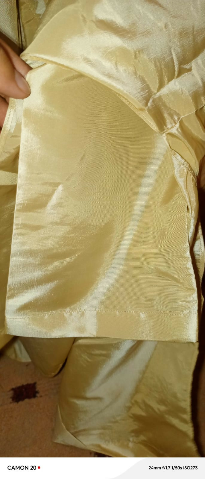 Golden Sherwani | Men Shalwar Kameez | Medium | Worn Once