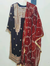 Embroidered Black 2Pcs | Women Locally Made Formals | Large | New