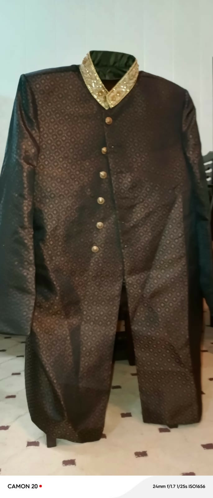 Copper Brown Sherwani | Men Shalwar Kameez | Large | Worn Once