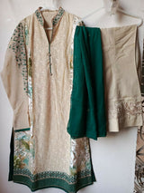 Beautiful 3PC Stitched Suit | Women Locally Made Kurta | Medium | Preloved