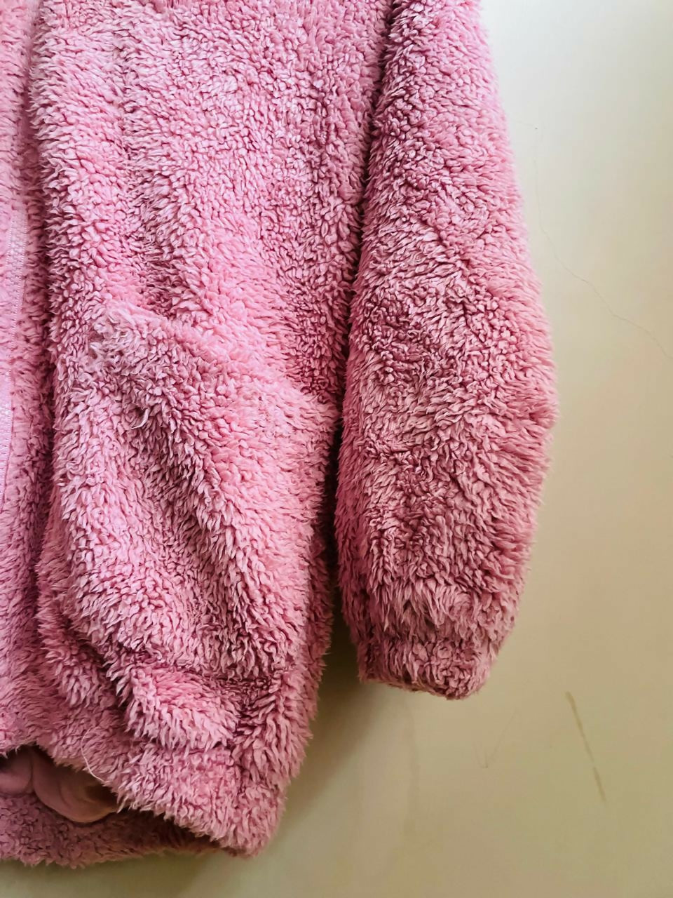 Cozy Blush Sherpa Hoodie | Women Tops & Shirts | Small | Worn Once