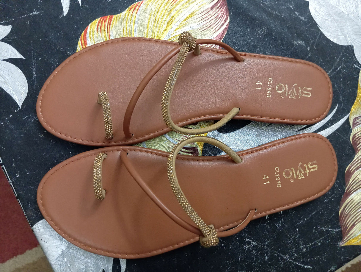 Stylo | Women Shoes | Sandals & Flats | Size: 41 | Brown | Brand New