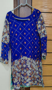 Blue Kurta | Women Locally Made Formals | Medium | Worn Once