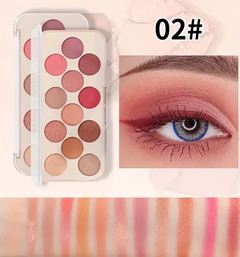 Buy Miss Rose 12 Colors Eyeshadow Palette Matte Shimmer Waterproof Rainbow Color High Pigment in Pakistan