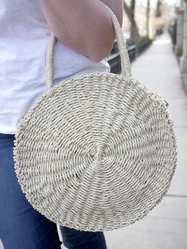 Cream Round Bag | Women Bags | Crossbody Bag | Small | Preloved
