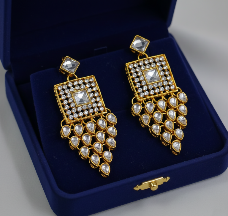 Square Tear Drop Earrings-00147 | Women Jewelry | Earrings | Brand New