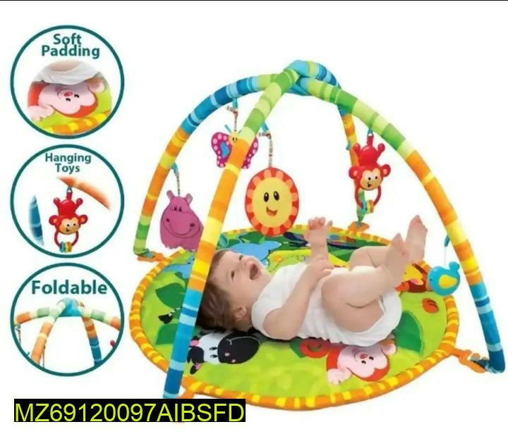 Baby Play Gym Mat with Hanging Toys Soft Foldable Play mat for Infants | Kids | Baby Gear | 0 to 12 Months | Brand New