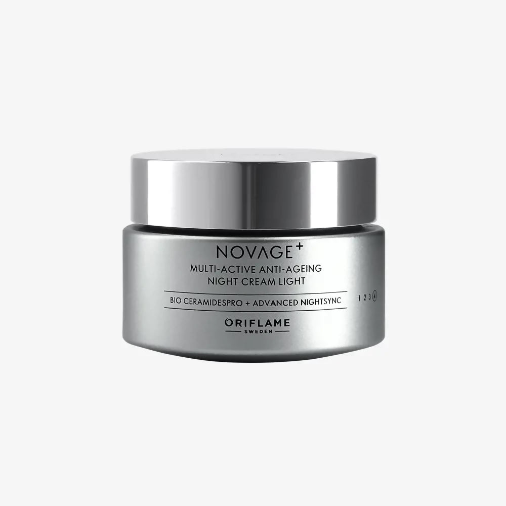Oriflame | Novage+ Multi-Active Anti-Ageing Night Cream Light | Women Beauty Skincare | Face | Brand New