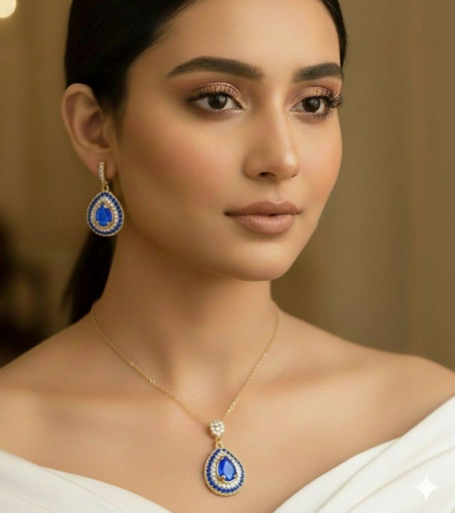 Tear Drop Pedant Set-00257 | Women Jewelry | Necklaces & Pendants | Casual jewelry sets | Brand New