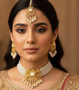 Rectangle Pearl Drop Choker Set-00265 | Women Jewelry | Wedding Jewelry & Sets | Brand New