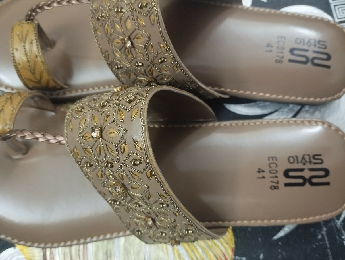 Stylo | Kolapori Chappal | Women Shoes | Sandals & Flats | Size:41 | Brand New