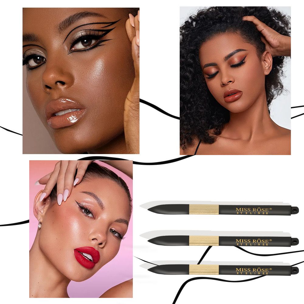 Buy Miss Rose Eyeliner Pencil Classic Pure Black Liquid Pen Waterproof Matte Eye Pencil in Pakistan