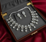 Square Tear Drop Necklace Set-00017 | Women Jewelry | Wedding Jewelry & Sets | Brand New