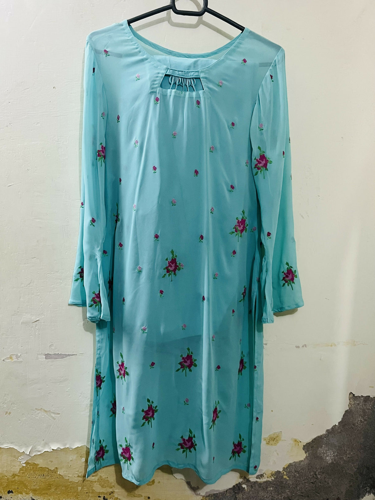 Saleem Fabrics | Women Branded Formals| Blue | Medium | Preloved