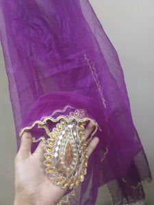Purple Sharara Suit | Women Locally Made Formals | Medium | Preloved