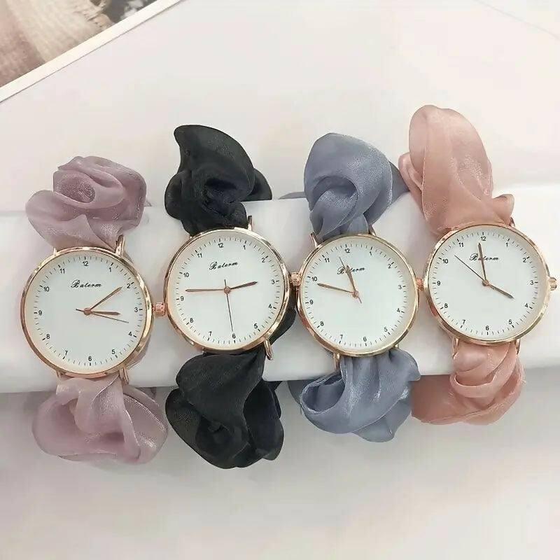 Organza Scrunchie Watch | Available in 7 colors |Women Accessories | Stretchable Watch | New