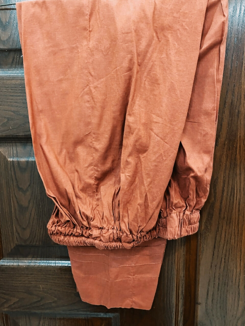 Plain Rust Colour Lawn Trouser | Women Bottoms & Pants | Medium | Preloved
