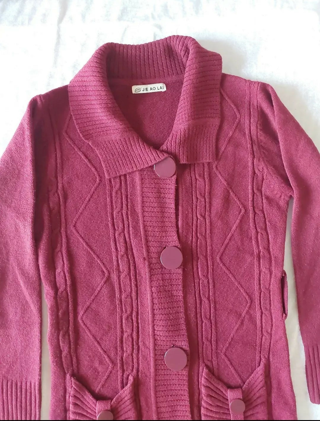 Maroon Knit Cardigan | Women Sweaters & Jackets | Small | New