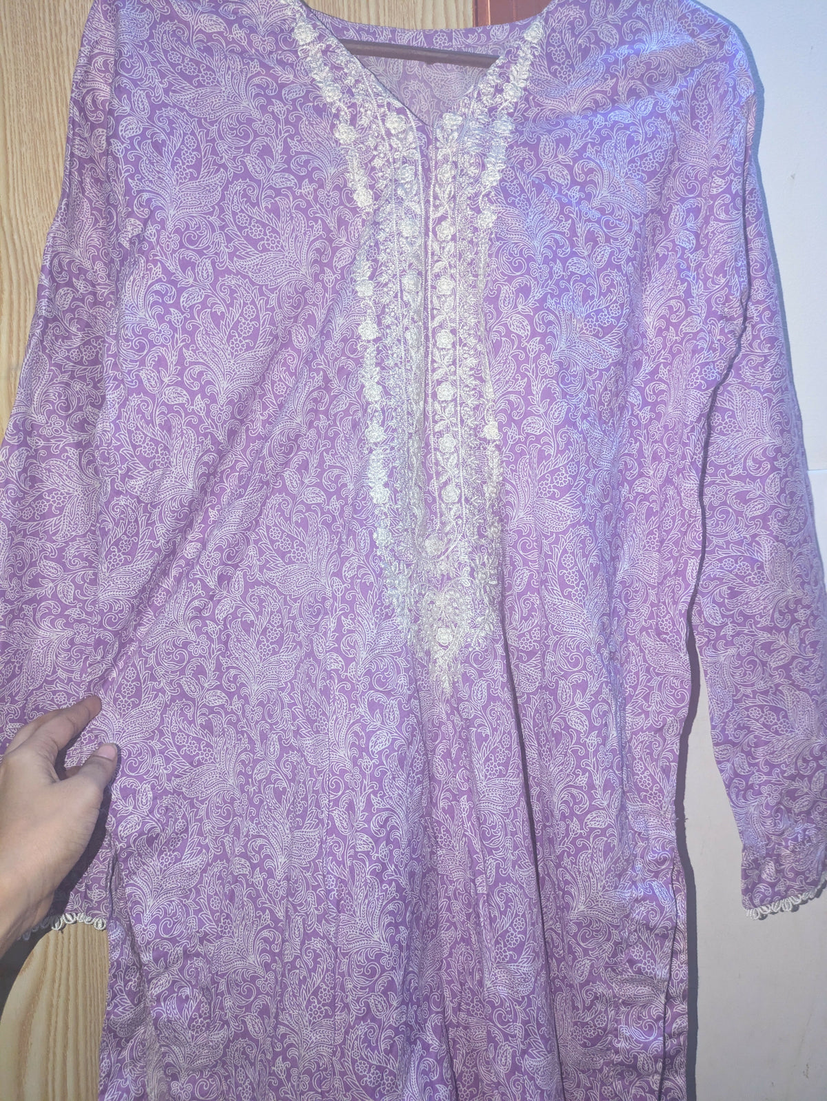 Lawn Kurti | Women Locally Made Kurta | Purple | Medium | New