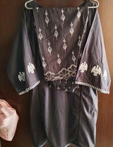 J Dot | Embroidered Suit | Women Branded Kurta with pajama | Worn Once | Large