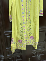 Ethnc | Butter Yellow | Women Branded Kurta | Small | Worn Once