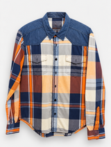 Fifth Avenue | Men Shirts & Tops | Orange & Blue | Medium | Preloved
