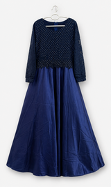 Black & Blue Maxi | Women Frocks & Maxis | Small | Worn Once